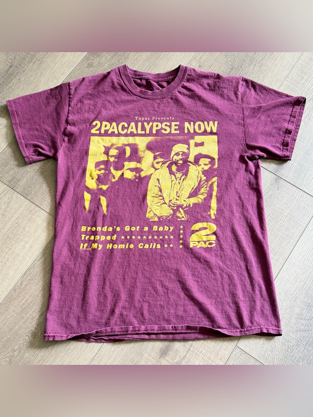2Pac Tupac 2Pacalypse Now Graphic T Shirt Men M Brendas Got A Baby Trapped Homie